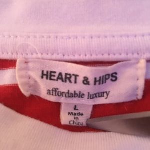 Red and white striped shirt with a tie (L)